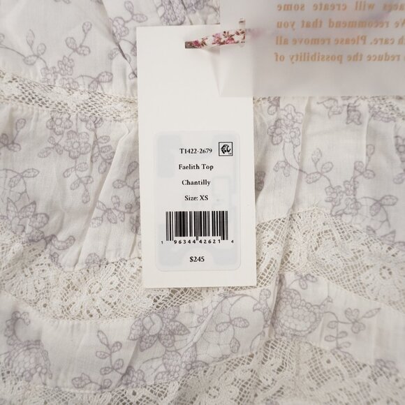 LoveShackFancy Faelith Lace & Ruffle Camisole In Chantilly Women's Size XS - NWT - Picture 11 of 12